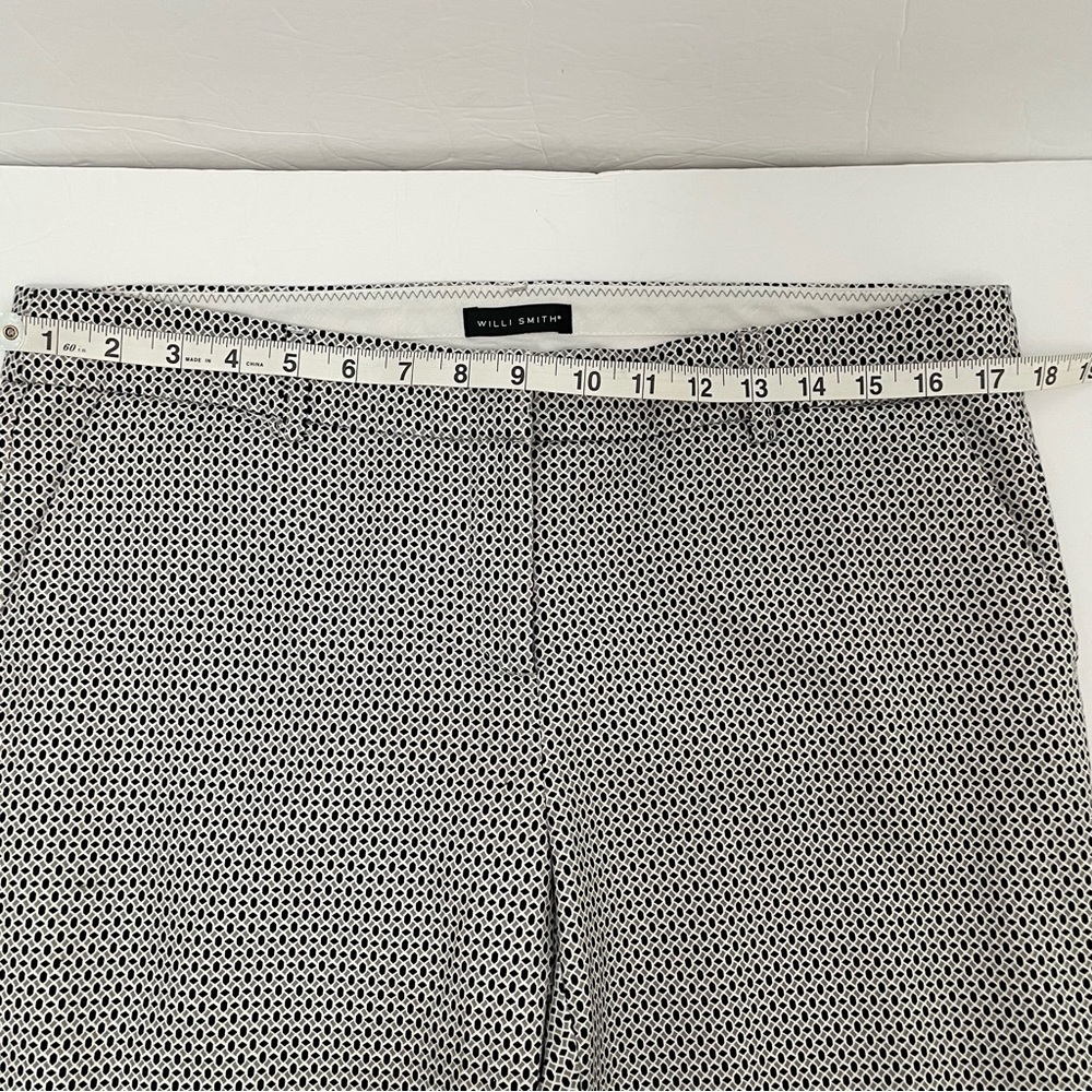 Willi Smith Navy‎ Tan Patterned Pants Size 12 Office Siren Corpcore - Picture 11 of 13